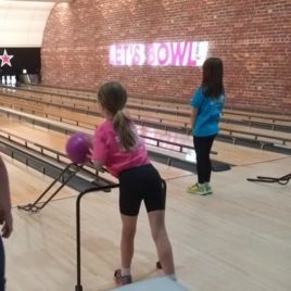 Girl bowling