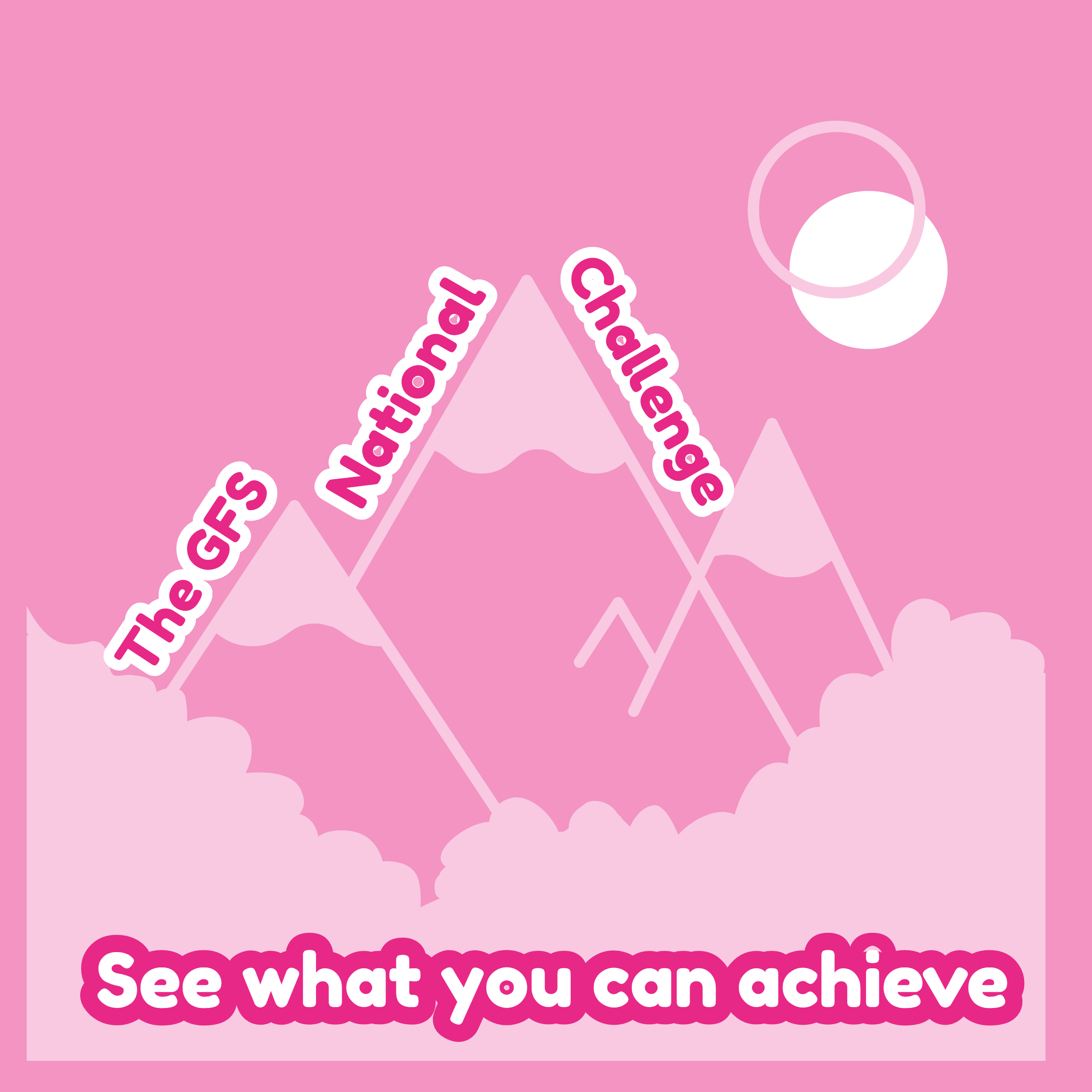 Mountains with words 'see what you can achieve'