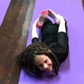 Girl doing yoga at GFS