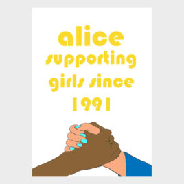 Girls supporting girls poster white
